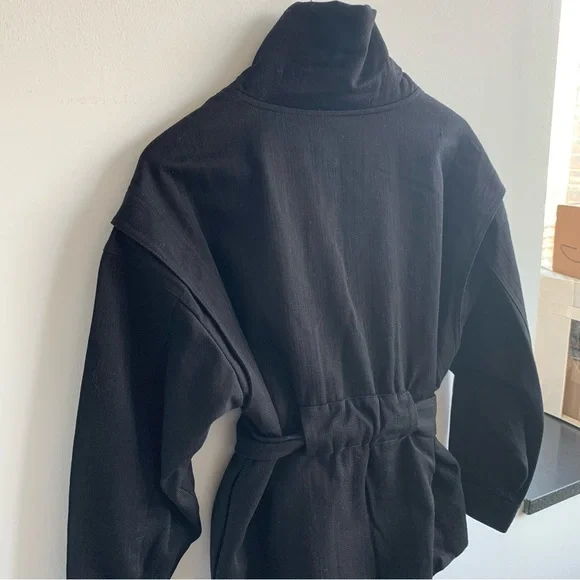 ba&sh Belted 100% Cotton Lost Jacket Size M - Picture 12 of 16